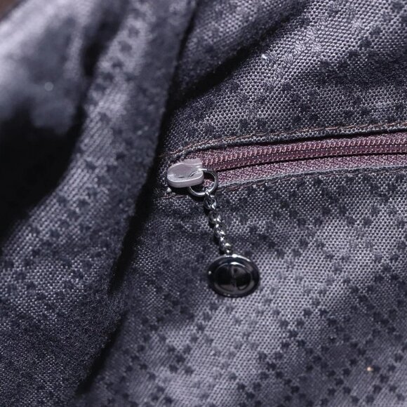 GUCCI Bamboo Hand Bag Nylon 2way Brown Silver 001 2123 1577 Auth 148948 - Picture 12 of 16